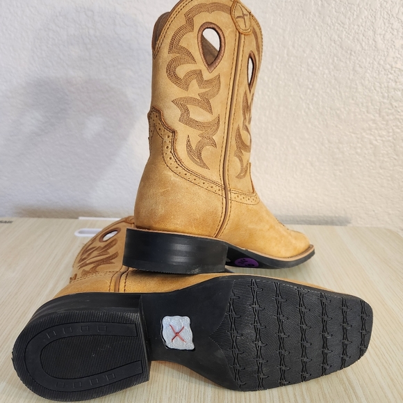 Twisted X Ladies 9" Ruff Stock Honey & Honey Boots (6.5B) - Picture 4 of 5